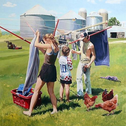Backyard Clothesline by Maria Sisul