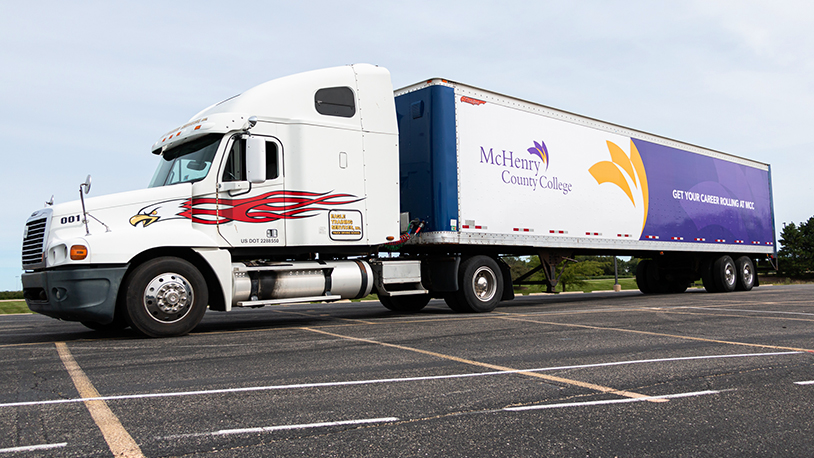 photo of semi-truck with MCC Branding