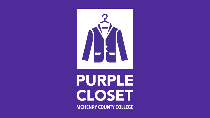 Purple closet graphic